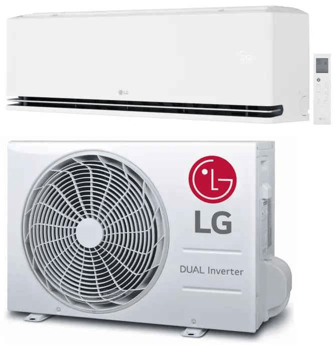 LG Dualcool Deluxe wandmodel airco met WiFi, energiezuinige inverter, 2,5 kW, geschikt voor efficiënte koeling in huis