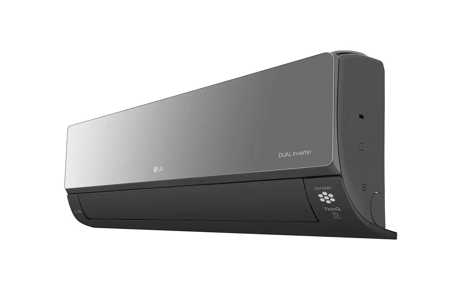 LG Artcool Black wandmodel airco met WiFi, 5.0 kW, invertertechnologie en R32 koelmiddel, zwart design.