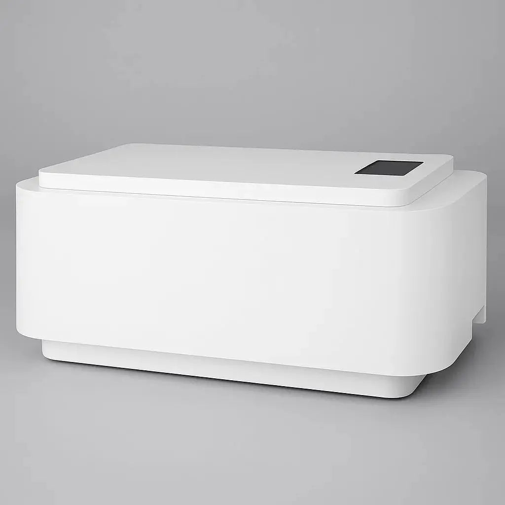 Sunteg LFP 5kWh thuisbatterij met hoge spanning uitbreidingsmodule, zichtbaar met aansluitingen en technische details.
